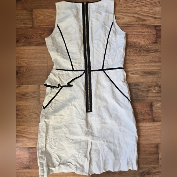 Vintage An Original BY Milly New York Elegant White Sleeveless Dress Size 4 - Picture 3 of 4